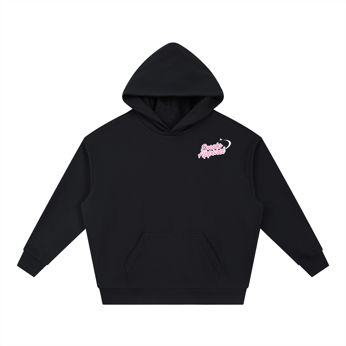 EmotoApparel black-pink Essential Boxy Heavyweight Hoodie