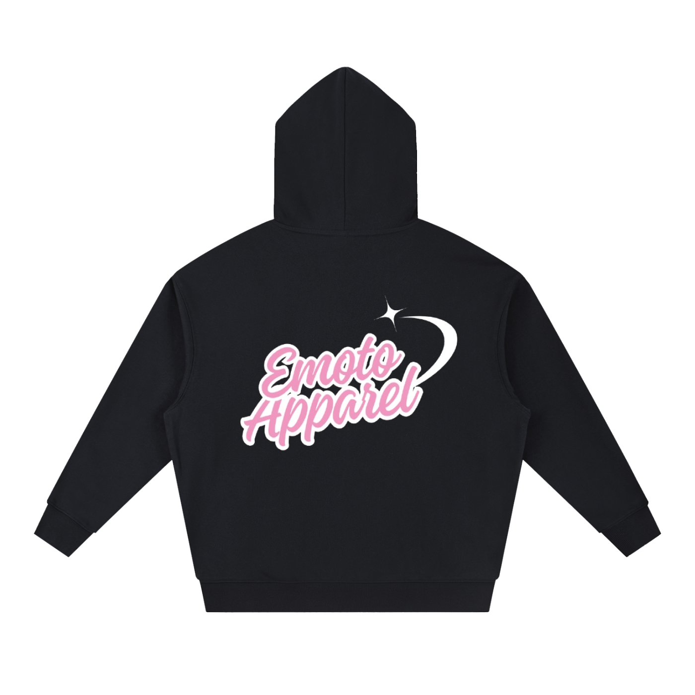 EmotoApparel black-pink Essential Boxy Heavyweight Hoodie