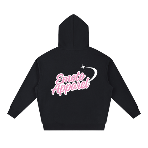 EmotoApparel black-pink Essential Boxy Heavyweight Hoodie